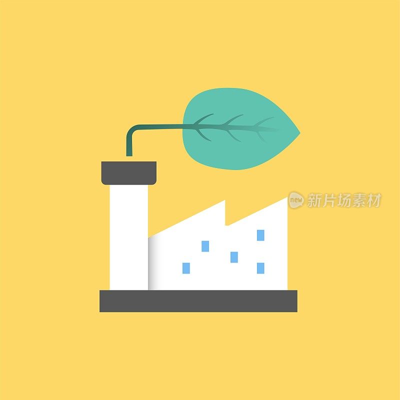 绿色工厂平面图标