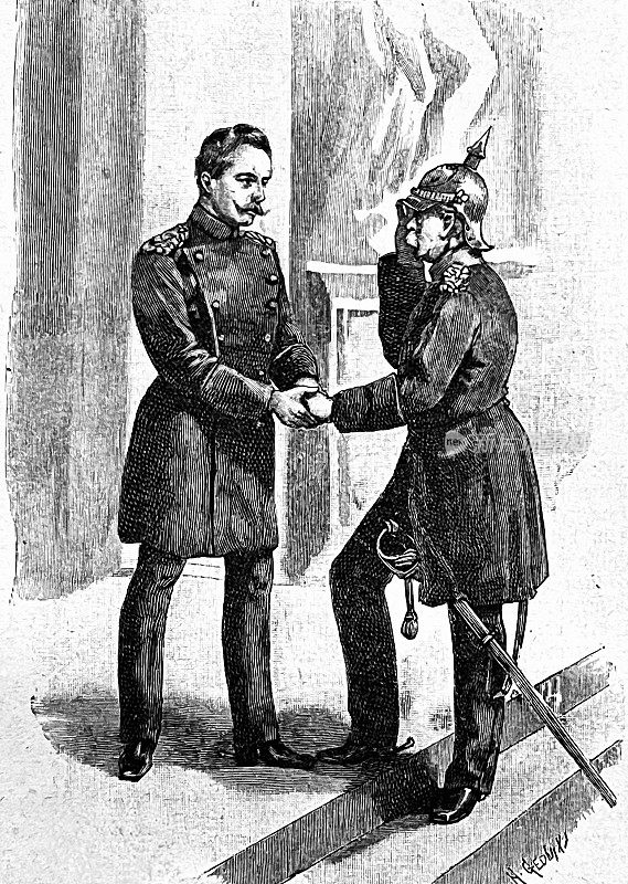 德皇威廉二世和奥托・冯・俾斯麦