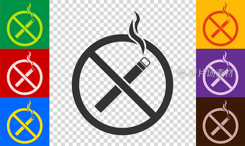 禁止吸烟图标套装。
