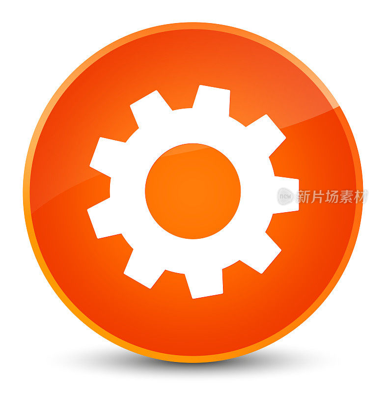 程序图标优雅的橙色圆形按钮
