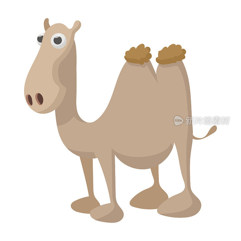 骆驼图标，卡通风格
