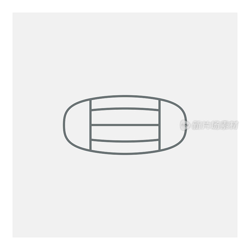 医用口罩矢量图标