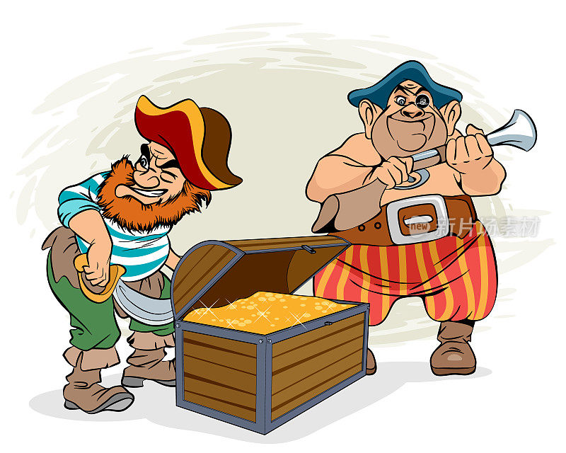 海盗和一箱金子