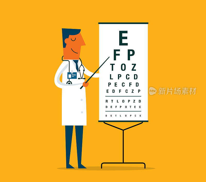眼科医生正在做视力测试