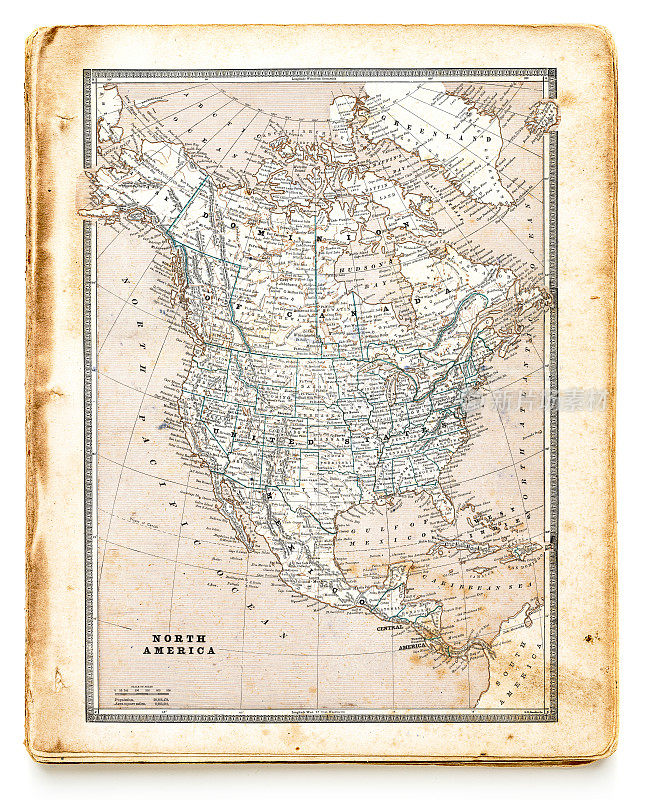 1882年北美地图