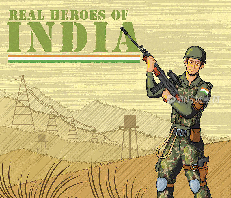 印度军队展示了印度的胜利