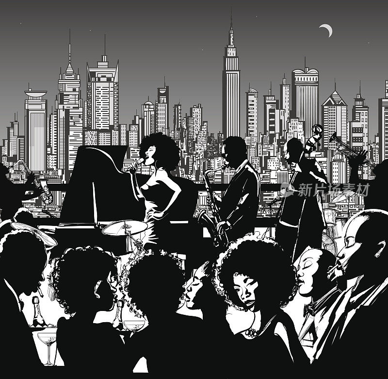 爵士乐队在纽约演出