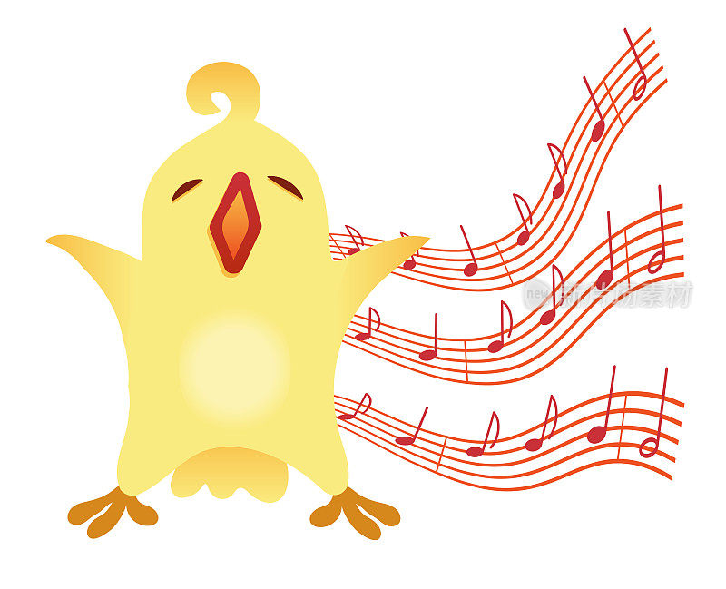 一只小鸟为孩子们的声乐课唱插图