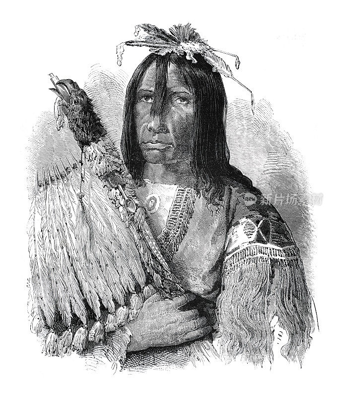 克里部落的美国原住民酋长，1864年