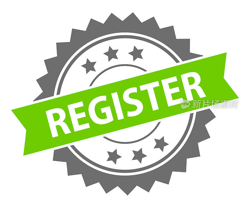 登记-印章，印，印章模板。难看的东西效果。向量股票插图