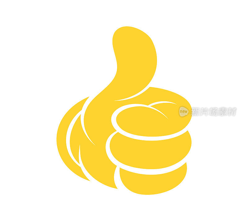 大拇指卡通风格的绘画