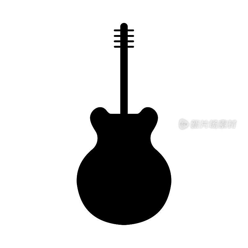 吉他图标。音乐符号，吉他符号音乐家模板向量