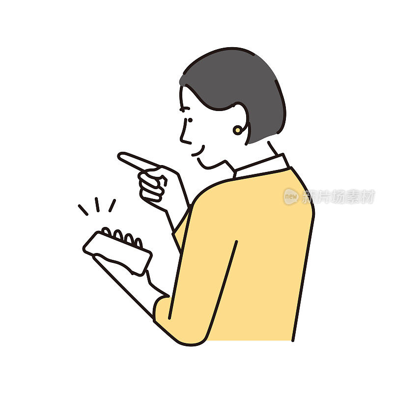 一名女子在智能手机上指路的插图