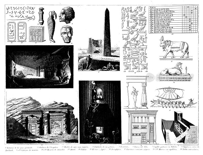 古董雕刻收藏，文明:埃及人