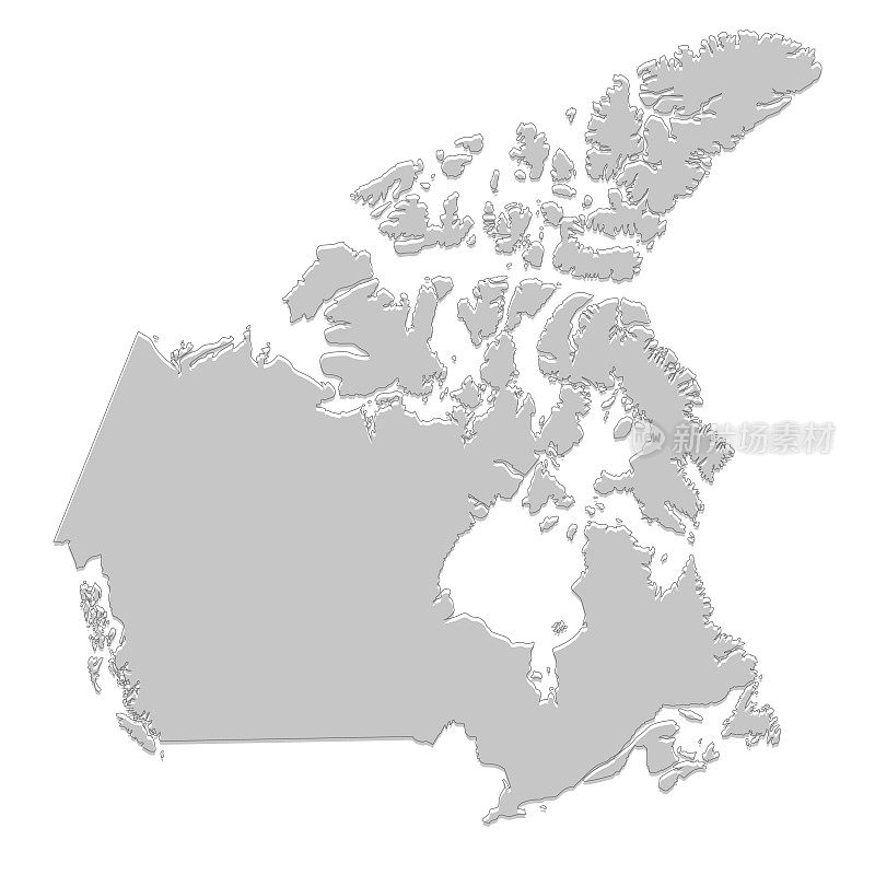 加拿大的地图。