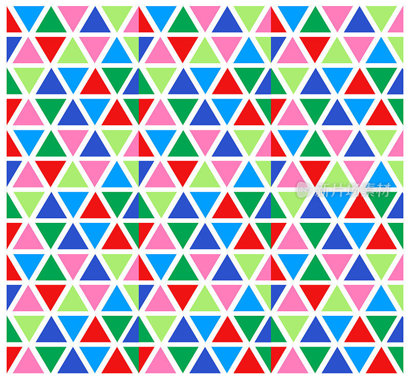 彩色三角形图案背景。