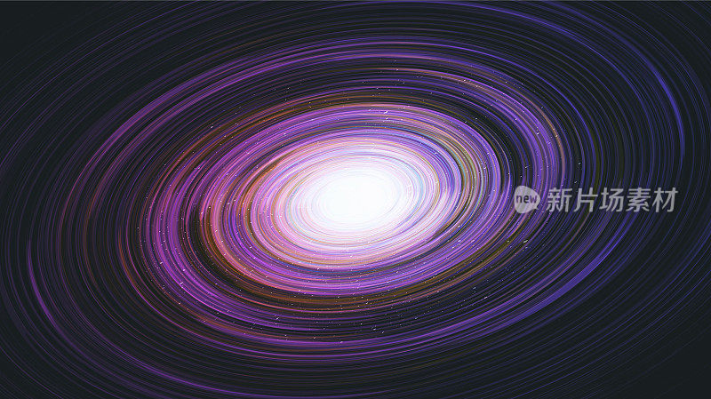 黑洞间的星系背景与银河螺旋，宇宙和星空的概念设计，矢量