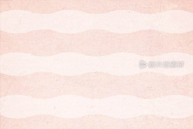 浅粉色或粉彩桃色粉彩grunge旧矢量背景与平行抽象曲线波浪线的所有模式，使柔和浪漫的波浪背景涂鸦