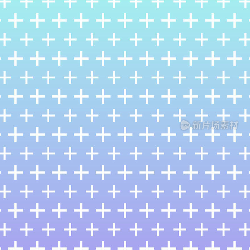 白色网格的正形状在两种大小的蓝色梯度模式