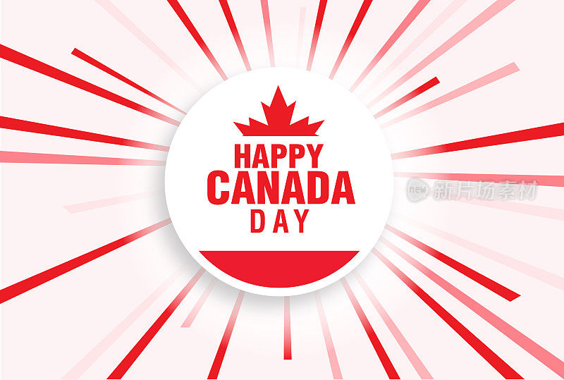 快乐加拿大日问候网页横幅设计模板