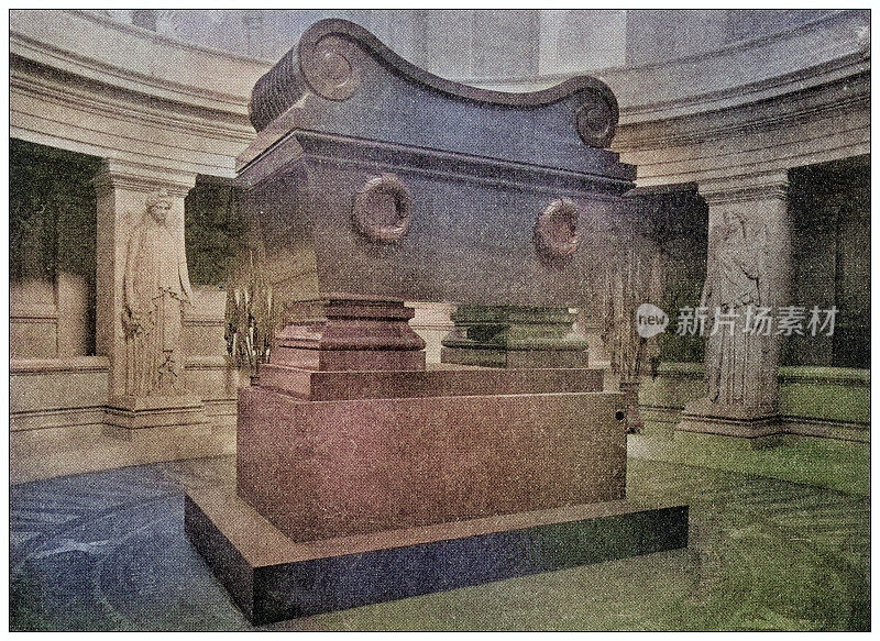 世界地标古照(约1894年):法国巴黎的拿破仑墓