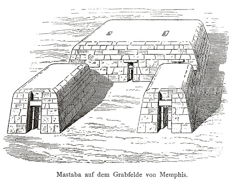 埃及孟菲斯墓地的木刻马斯塔巴