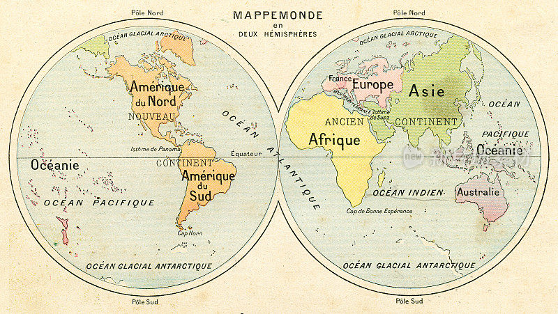 半球地图1887