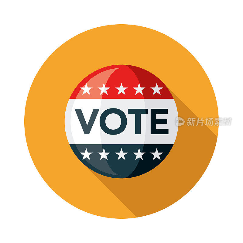 投票按钮美国选举图标