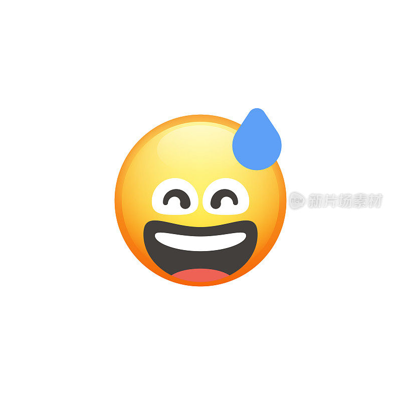 Emoticon裁剪设计元素可爱和色彩渐变