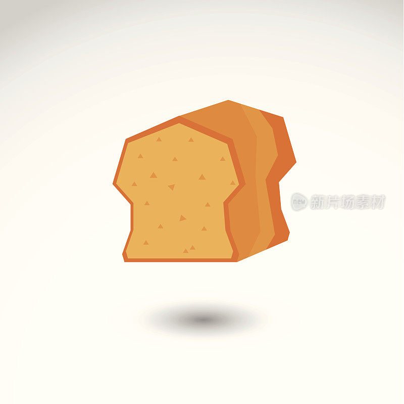 面包吐司平面矢量图标