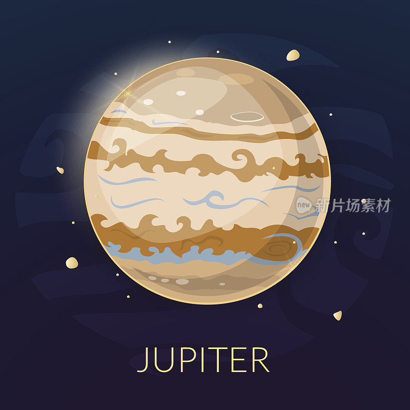 木星，矢量图