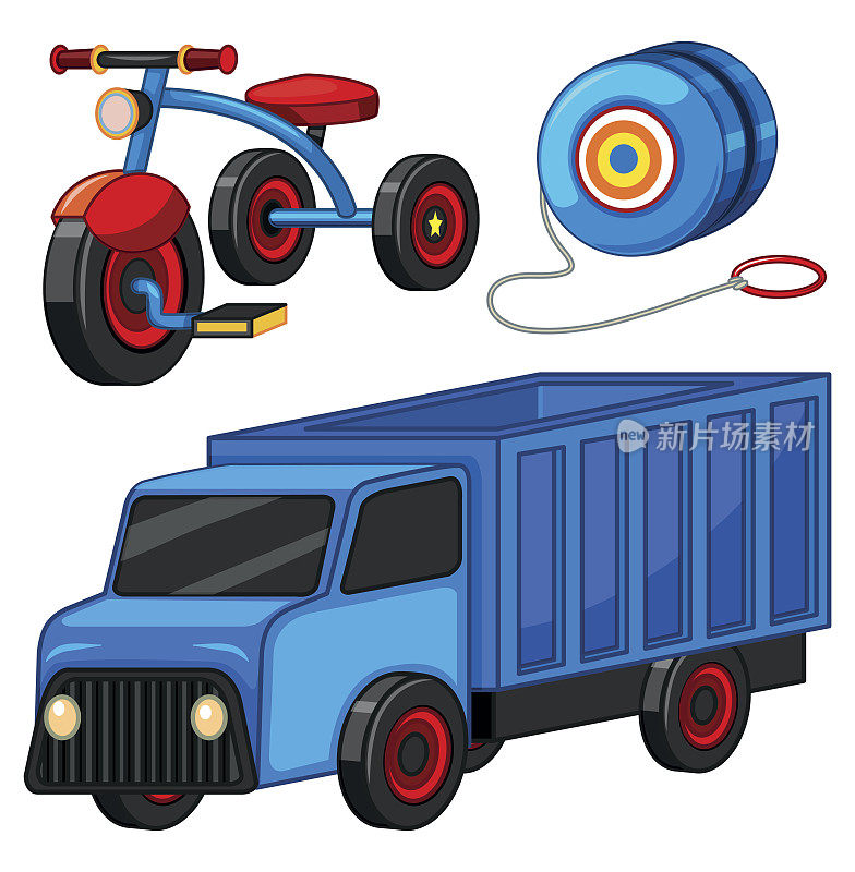 卡车和三轮车玩具