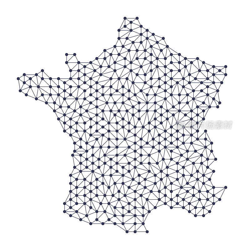 法国矩阵网络地图设计