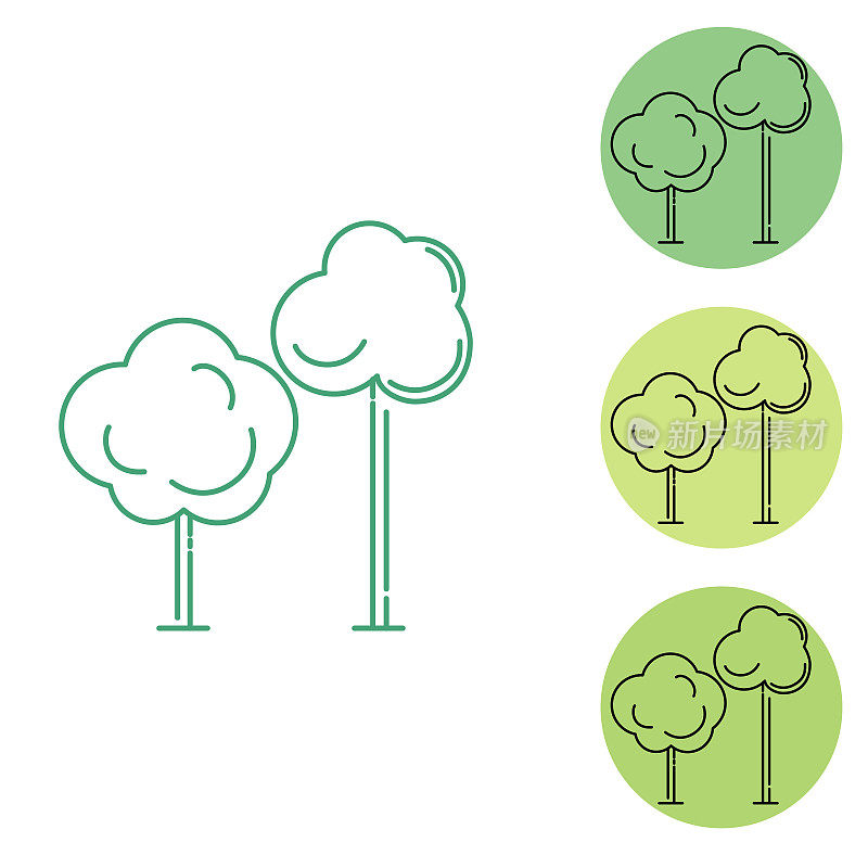 树细线图标