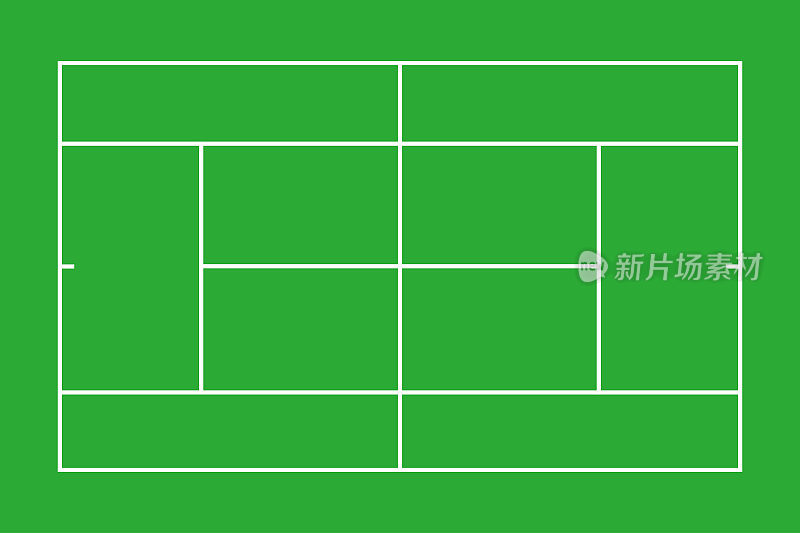 用作比赛的网球场。矢量图