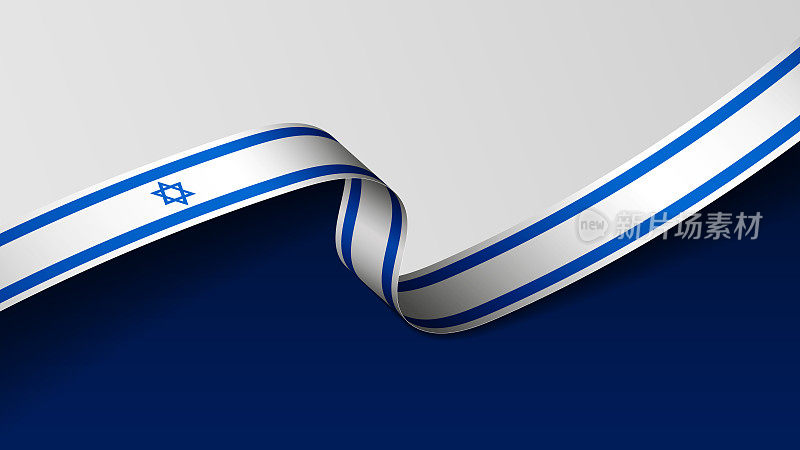 EPS10矢量爱国背景与以色列国旗的颜色。