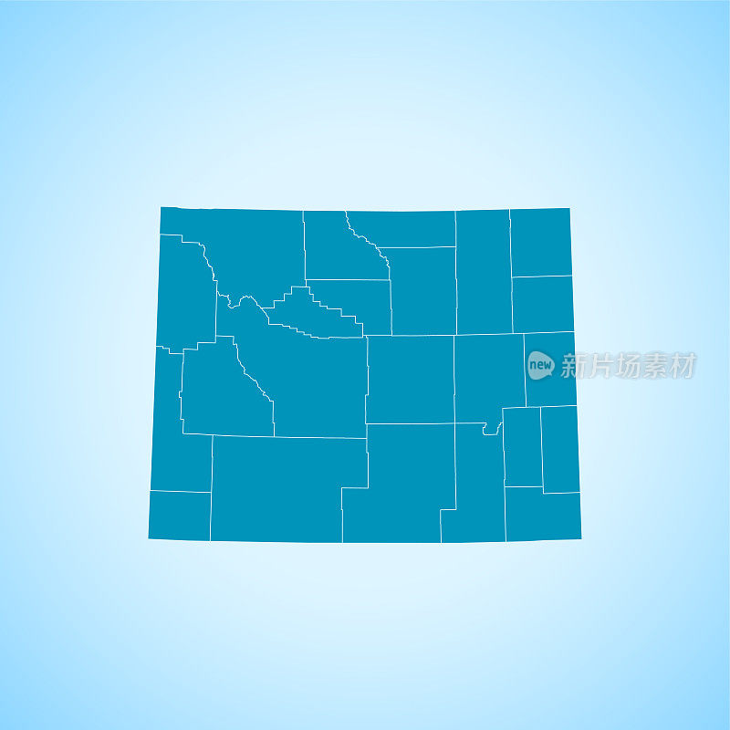 怀俄明州的地图