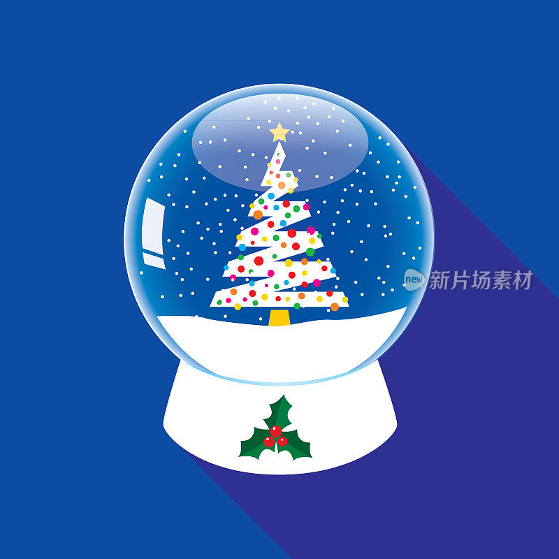 圣诞树雪花球图标