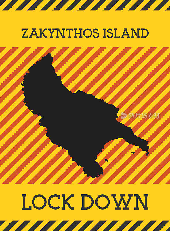 Zakynthos岛锁定标志。