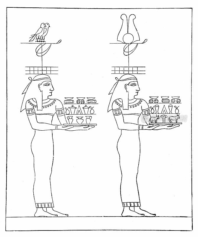 第三和第五上埃及区。来自托勒密-罗马时期的神庙建筑