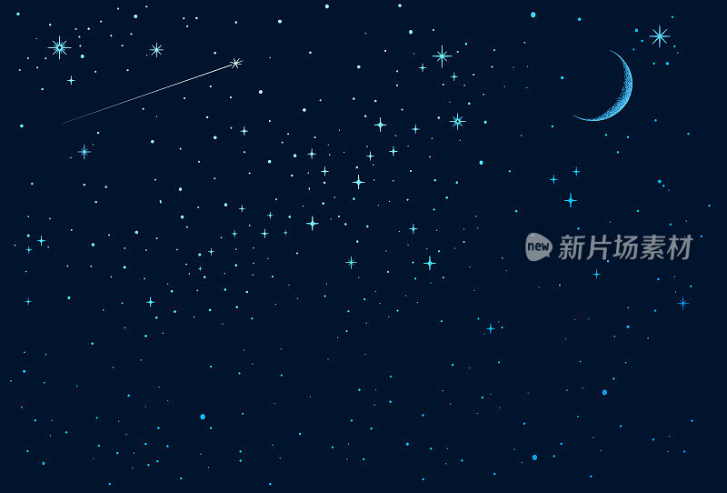 星星、空间和夜空