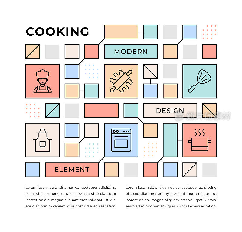 烹饪网页横幅概念