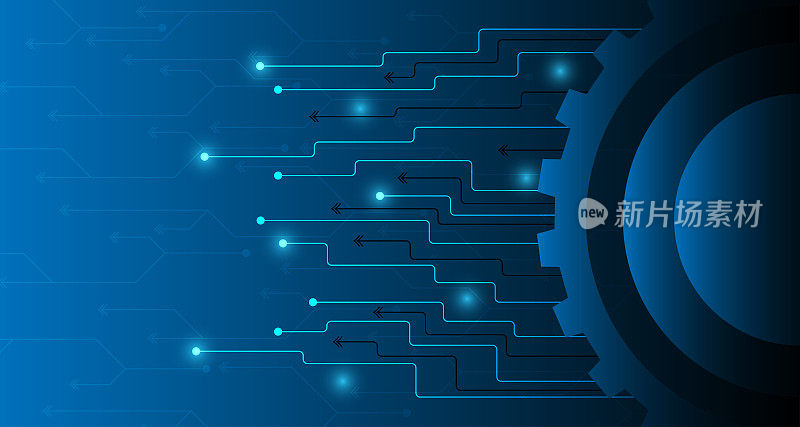 齿轮抽象技术背景几何通信概念未来数字创新ep