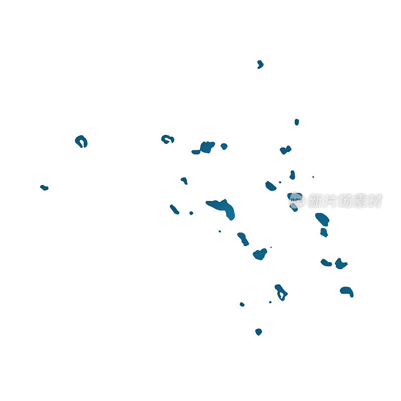 马绍尔群岛地图-白纸，蓝色背景
