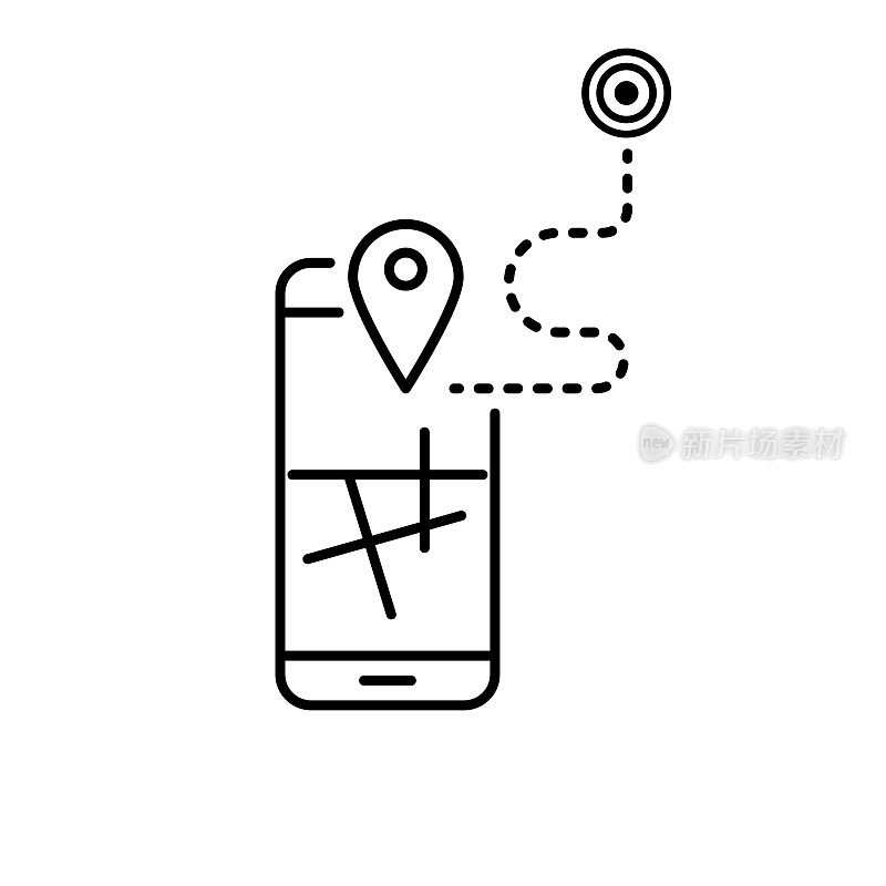智能手机导航图标。