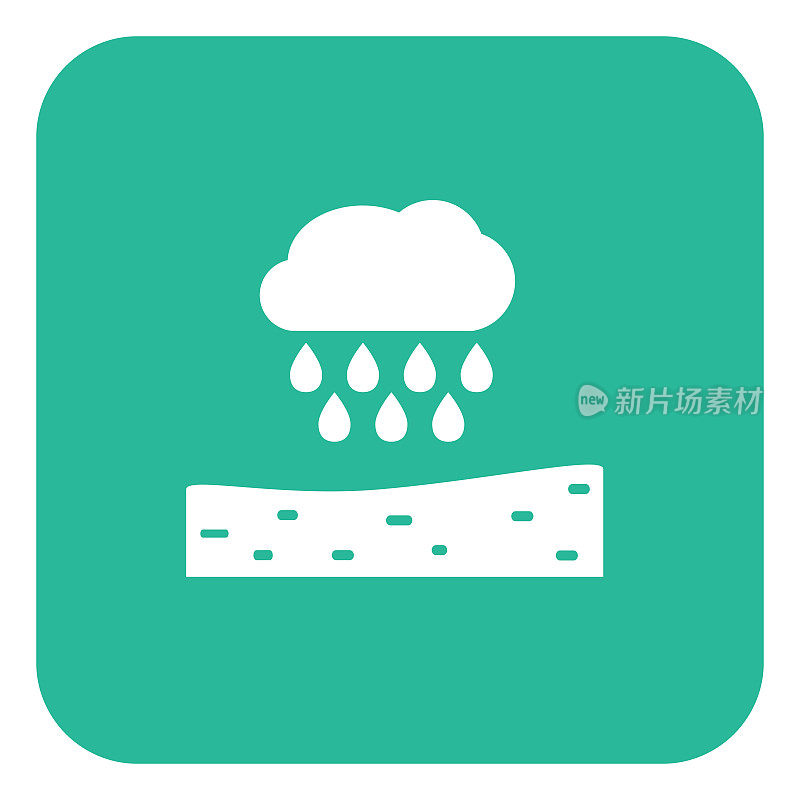 绿色和白色园艺图标-雨云