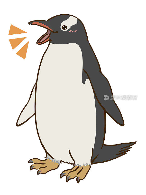 快乐的巴布亚企鹅