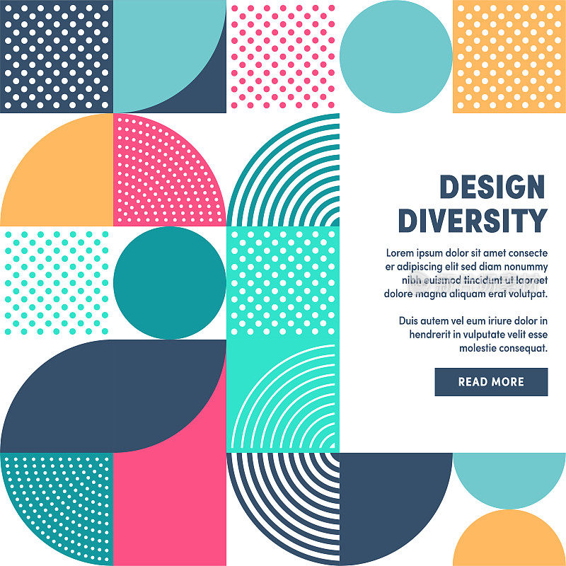 现代设计多样性宣传横幅矢量设计