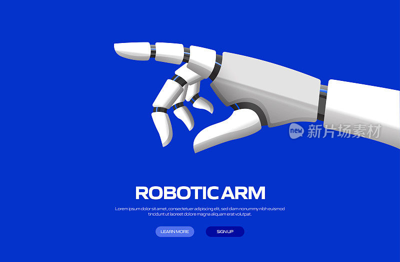 机器人，机器人行业概念矢量插图网站横幅，广告和营销材料，在线广告，商业演示等。