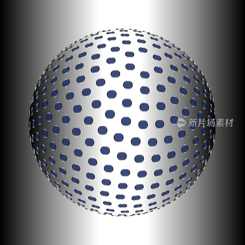 有洞的3d地球仪。的角度来看